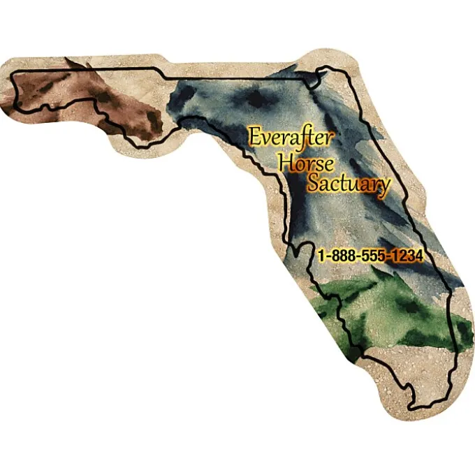 Flat Flexible Magnet - State - Florida - 30 mil