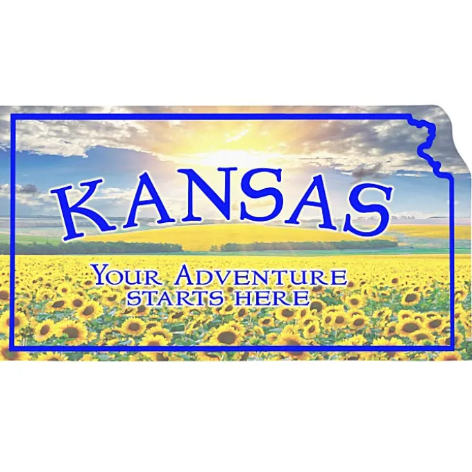 Flat Flexible Magnet - State - Kansas - 30 mil