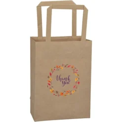 Flat Handle Full Color Paper Bag - 8-1/4 inches x 6 inches