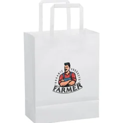 Flat Handle Full Color Paper Bag - 10-1/2 inches x 8-1/4 inches