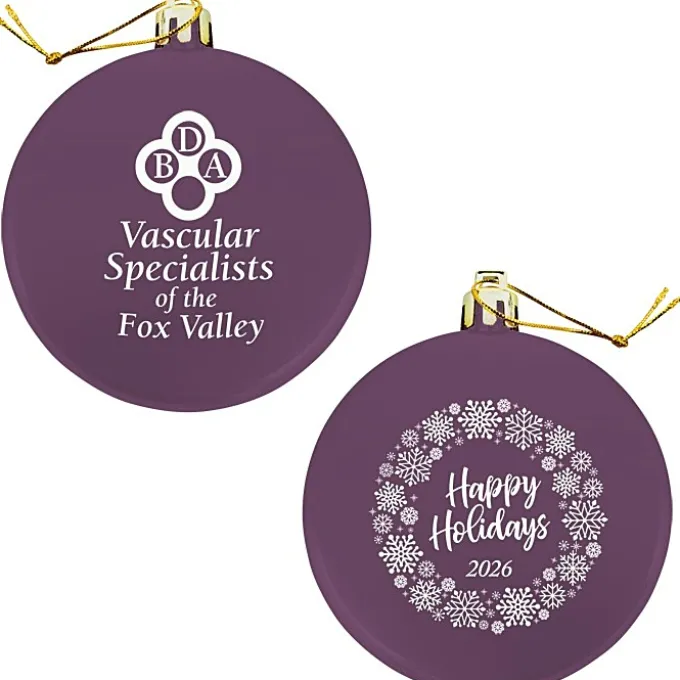 Flat Shatterproof Ornament - Snowflake - Happy Holidays