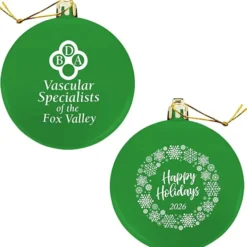 Flat Shatterproof Ornament - Snowflake - Happy Holidays