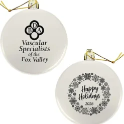 Flat Shatterproof Ornament - Snowflake - Happy Holidays