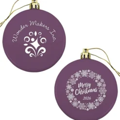 Flat Shatterproof Ornament - Snowflake - Merry Christmas