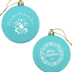 Flat Shatterproof Ornament - Snowflake - Merry Christmas