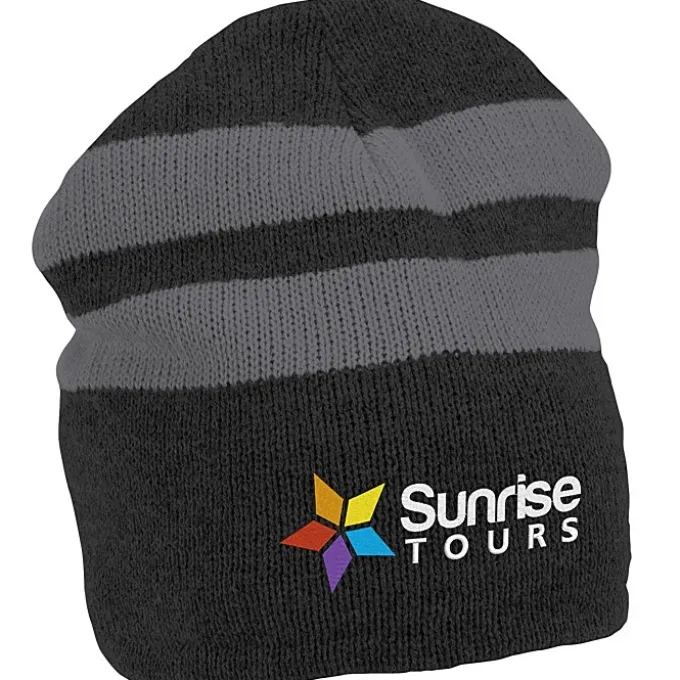 Fleece Lined Stripe Beanie