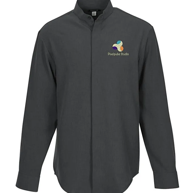 FlexBatiste Banded Collar Shirt - Men's