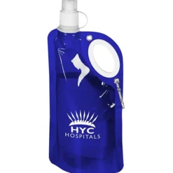Fold Flat Water Bottle with Carabiner - 25 oz