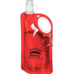 Fold Flat Water Bottle with Carabiner - 25 oz