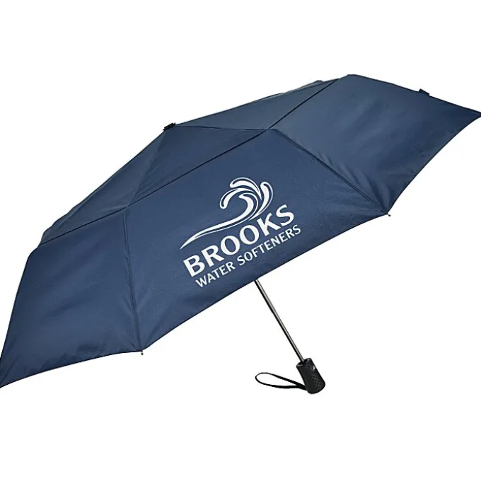 Folding Auto Open Vented Umbrella - 46-inch Arc