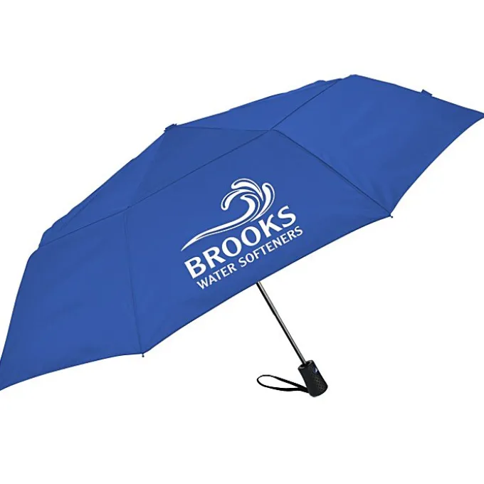 Folding Auto Open Vented Umbrella - 46-inch Arc