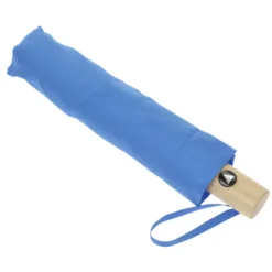 Folding Auto Open Wood Handle Umbrella - 42-inch Arc