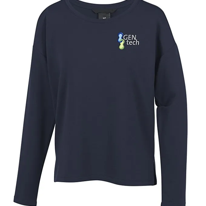 French Terry Drop Shoulder Stretch Pullover - Ladies'