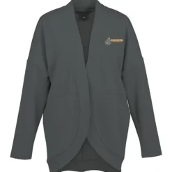 French Terry Open-Front Stretch Cardigan - Ladies'