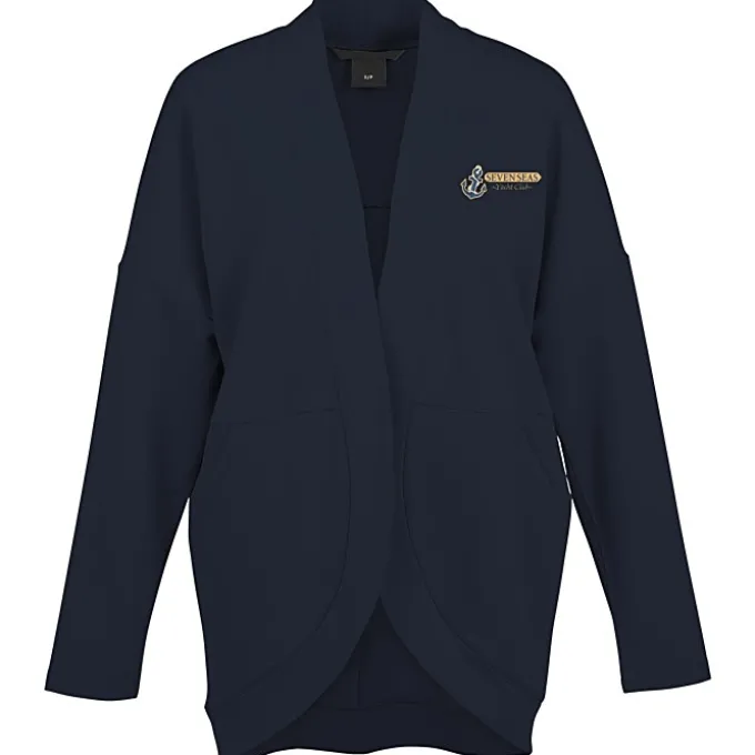 French Terry Open-Front Stretch Cardigan - Ladies'