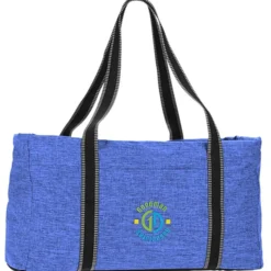 Front Pocket Heathered Utility Tote - Embroidered