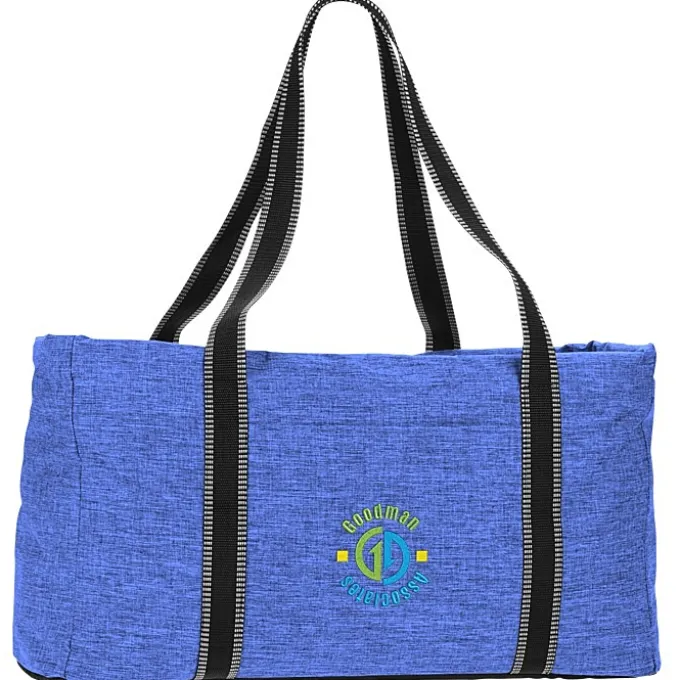 Front Pocket Heathered Utility Tote - Embroidered