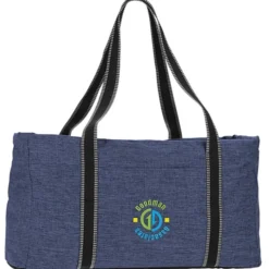 Front Pocket Heathered Utility Tote - Embroidered