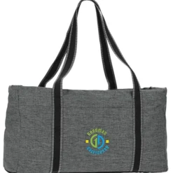 Front Pocket Heathered Utility Tote - Embroidered