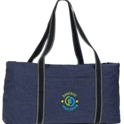 Front Pocket Heathered Utility Tote - Embroidered