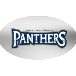 Full Color Chrome Sticker - Oval - 2-1/2 inches x 4 inches