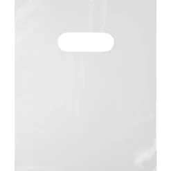Full Color Die Cut Handle Plastic Bag - 9 inches x 7-1/2 inches - Clear
