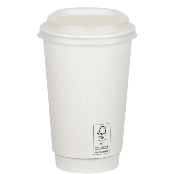 Full Color Insulated Paper Cup with Lid - 16 oz.