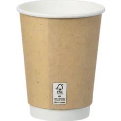 Full Color Insulated Paper Cup - 12 oz. - Natural