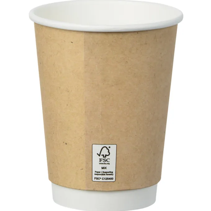 Full Color Insulated Paper Cup - 12 oz. - Natural