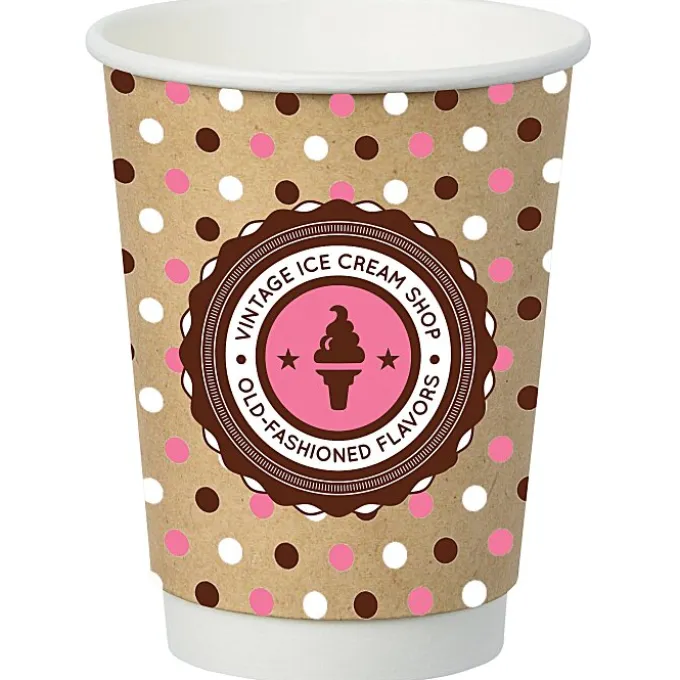 Full Color Insulated Paper Cup - 12 oz. - Natural