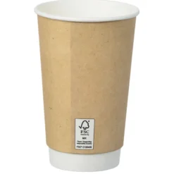 Full Color Insulated Paper Cup - 16 oz. - Natural