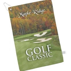 Full Color Microfiber Golf Towel - 18 inches x 12 inches