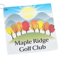 Full Color Microfiber Golf Towel - 15 inches x 15 inches