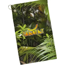 Full Color Microfiber Velour Golf Towel - 18 inches x 11 inches