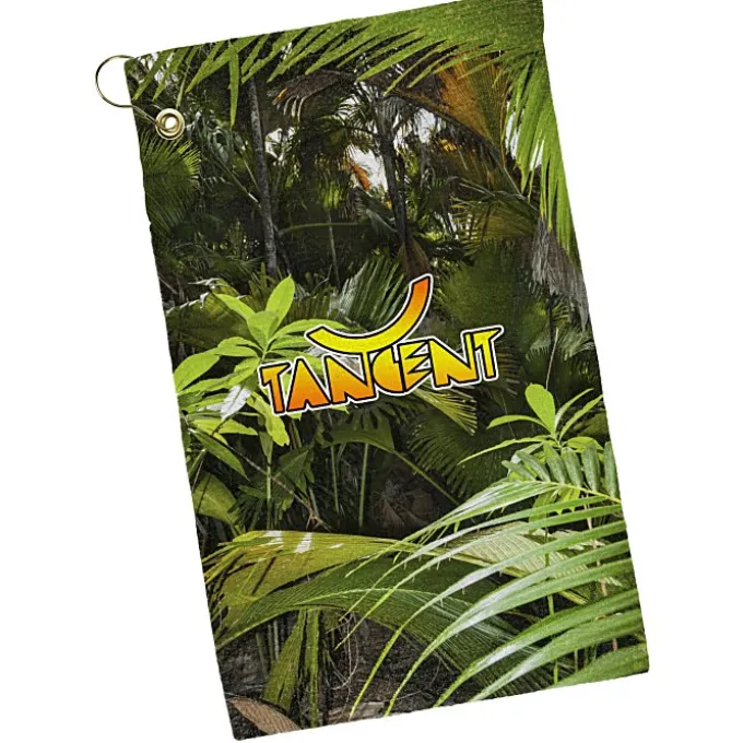 Full Color Microfiber Velour Golf Towel - 18 inches x 11 inches