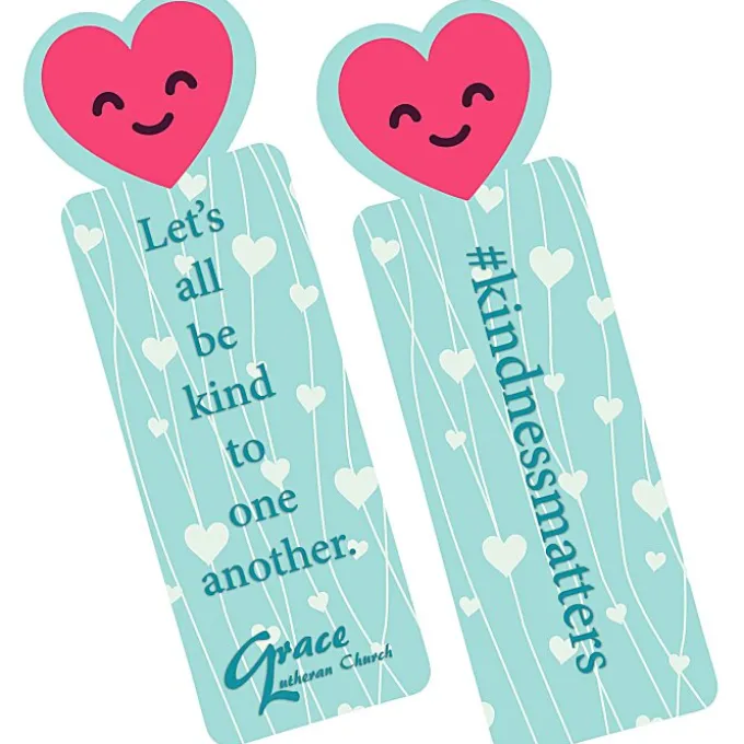 Full Color Paper Bookmark - Heart