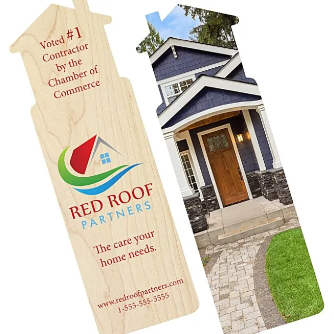 Full Color Paper Bookmark - House