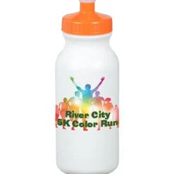Full Color Sport Bottle - 20 oz - White