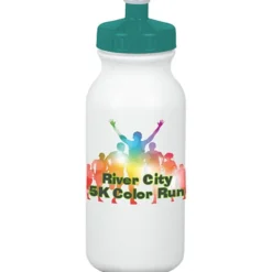 Full Color Sport Bottle - 20 oz - White