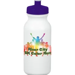 Full Color Sport Bottle - 20 oz - White