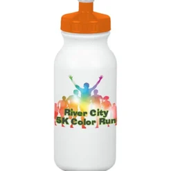 Full Color Sport Bottle - 20 oz - White