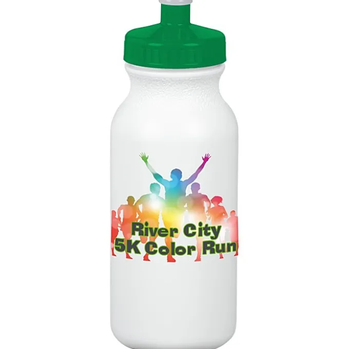 Full Color Sport Bottle - 20 oz - White