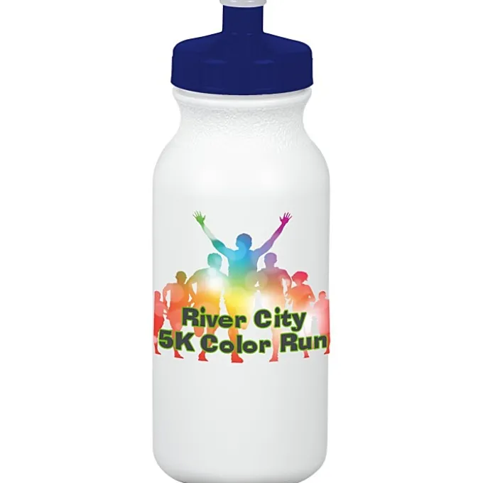 Full Color Sport Bottle - 20 oz - White