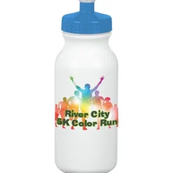 Full Color Sport Bottle - 20 oz - White