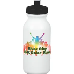 Full Color Sport Bottle - 20 oz - White