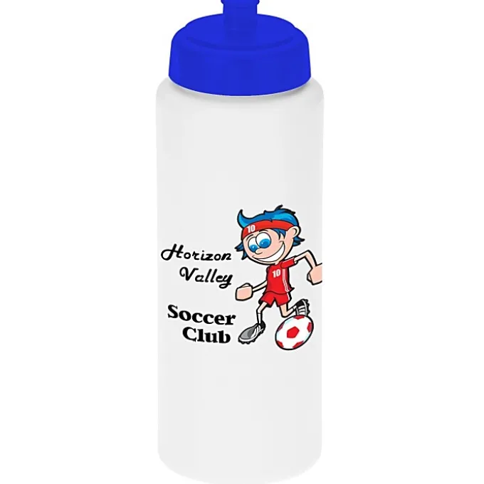 Full Color Sport Bottle with Push Pull Lid - 32 oz