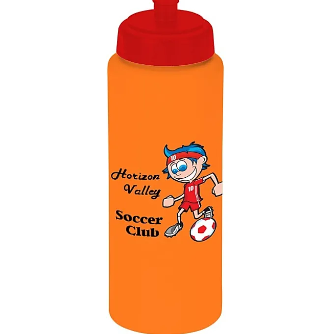 Full Color Sport Bottle with Push Pull Lid - 32 oz