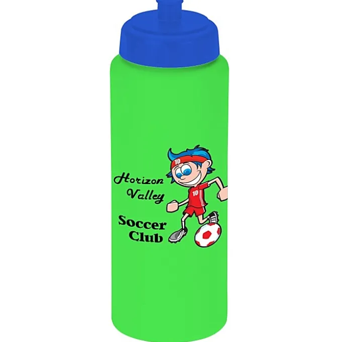 Full Color Sport Bottle with Push Pull Lid - 32 oz
