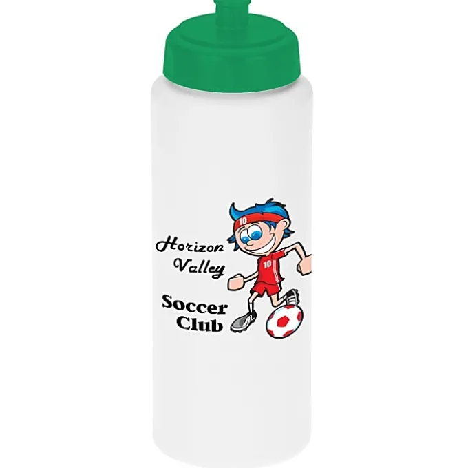 Full Color Sport Bottle with Push Pull Lid - 32 oz