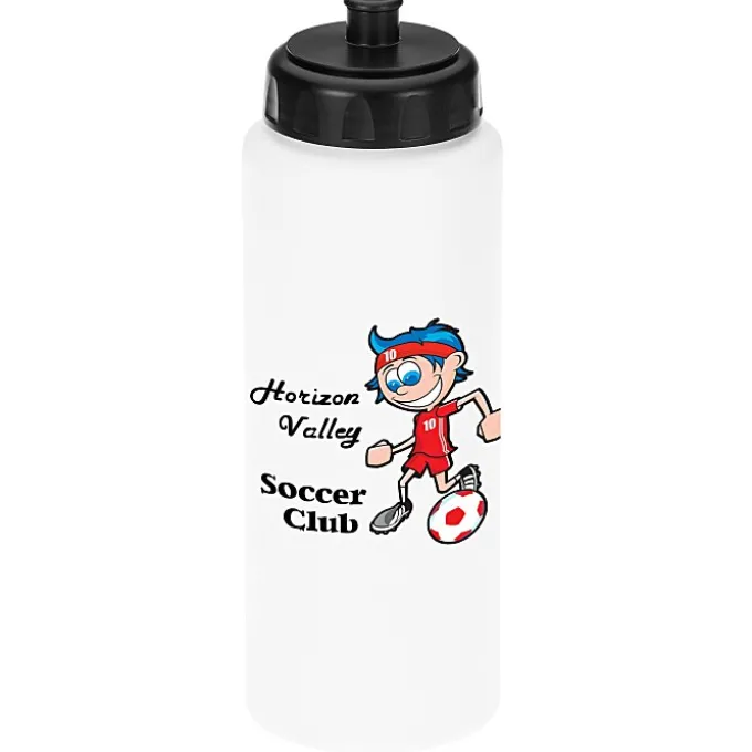 Full Color Sport Bottle with Push Pull Lid - 32 oz